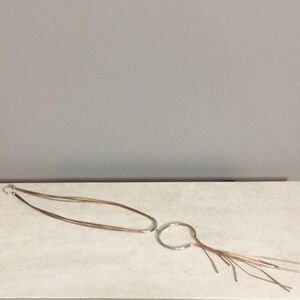 NWT Paparazzi 22.5” Multi-Strand Silver Necklace with Ring Pendant